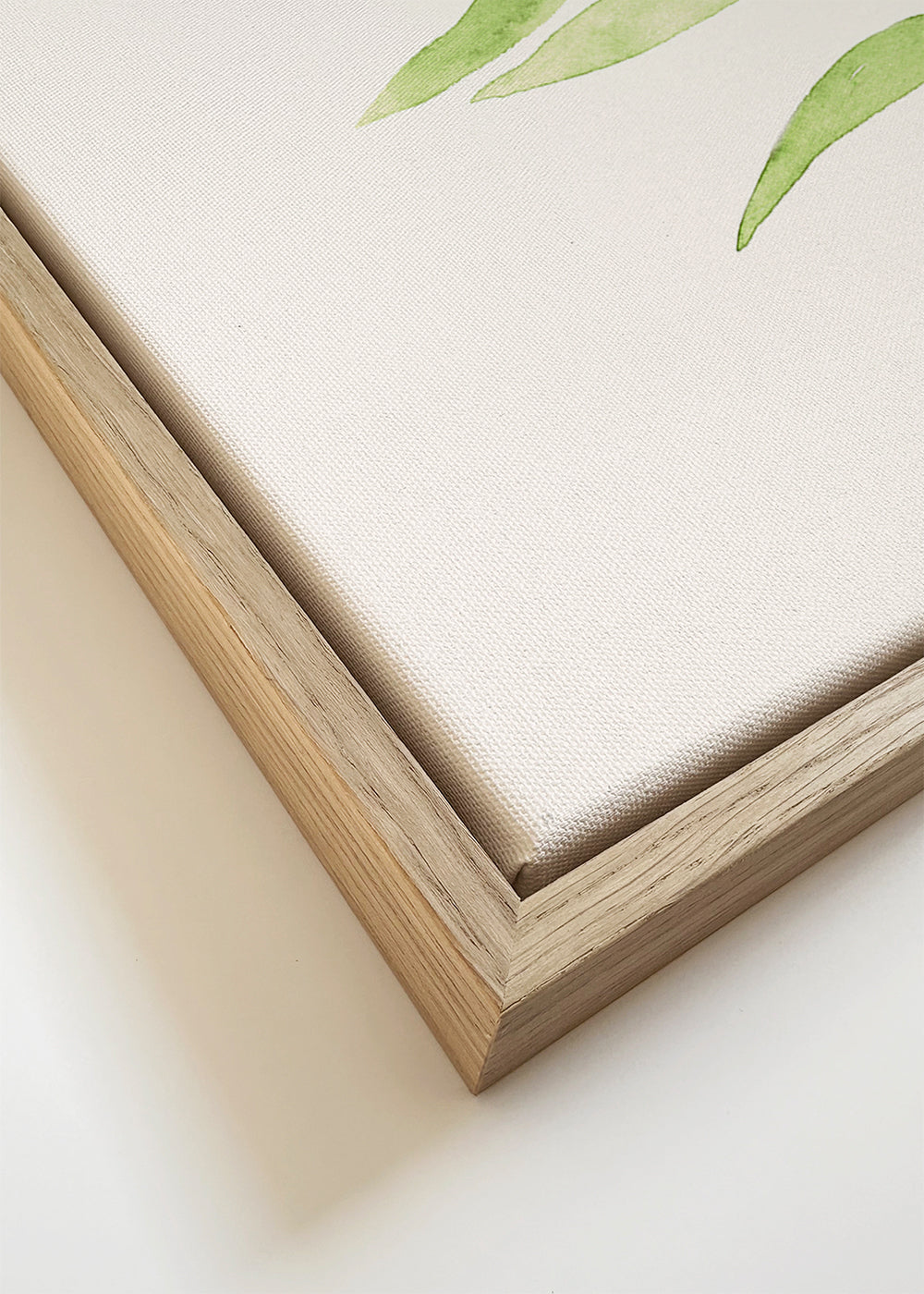 Botanisk plakat: minimalistisk grøn gren