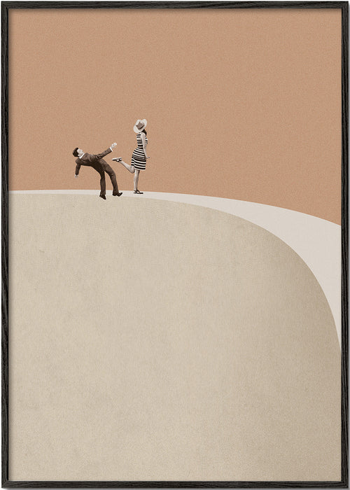 Minimalistisk illustration par på kanten