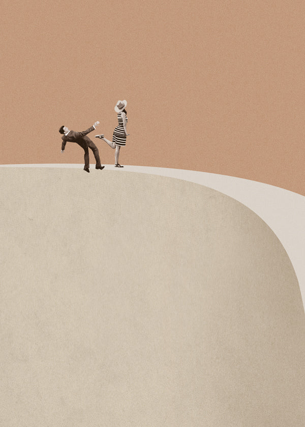 Minimalistisk illustration par på kanten