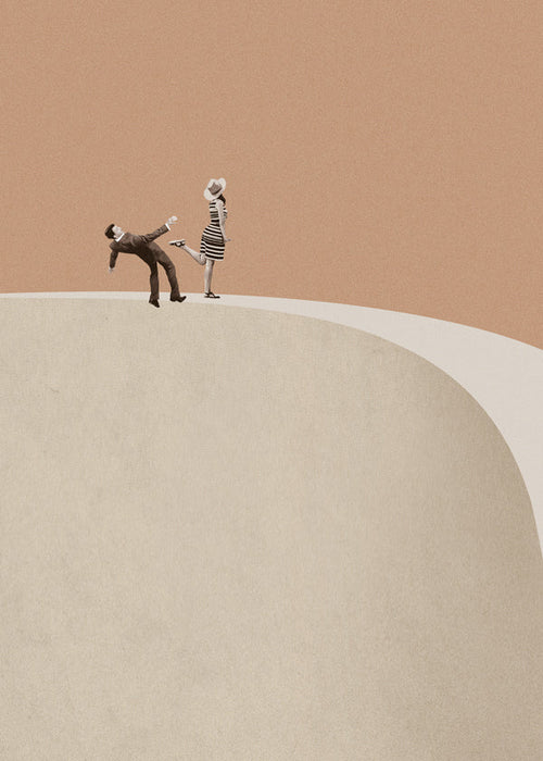 Minimalistisk illustration par på kanten