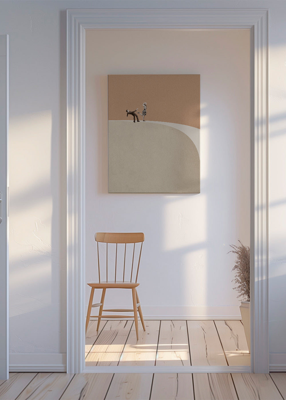 Minimalistisk illustration par på kanten