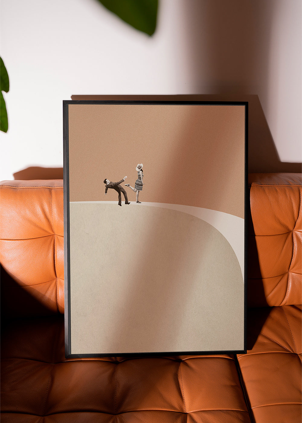 Minimalistisk illustration par på kanten