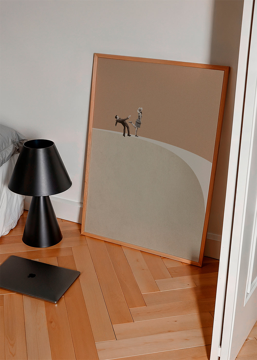 Minimalistisk illustration par på kanten