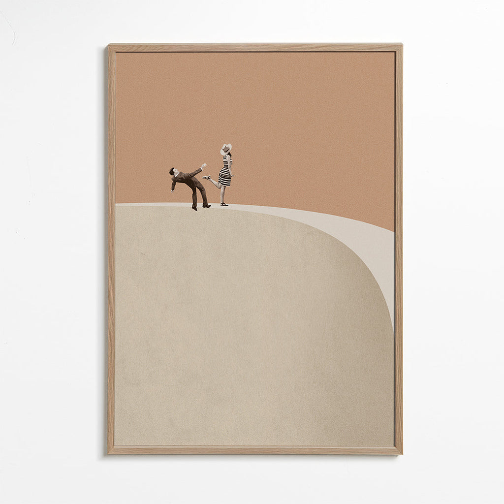 Minimalistisk illustration par på kanten