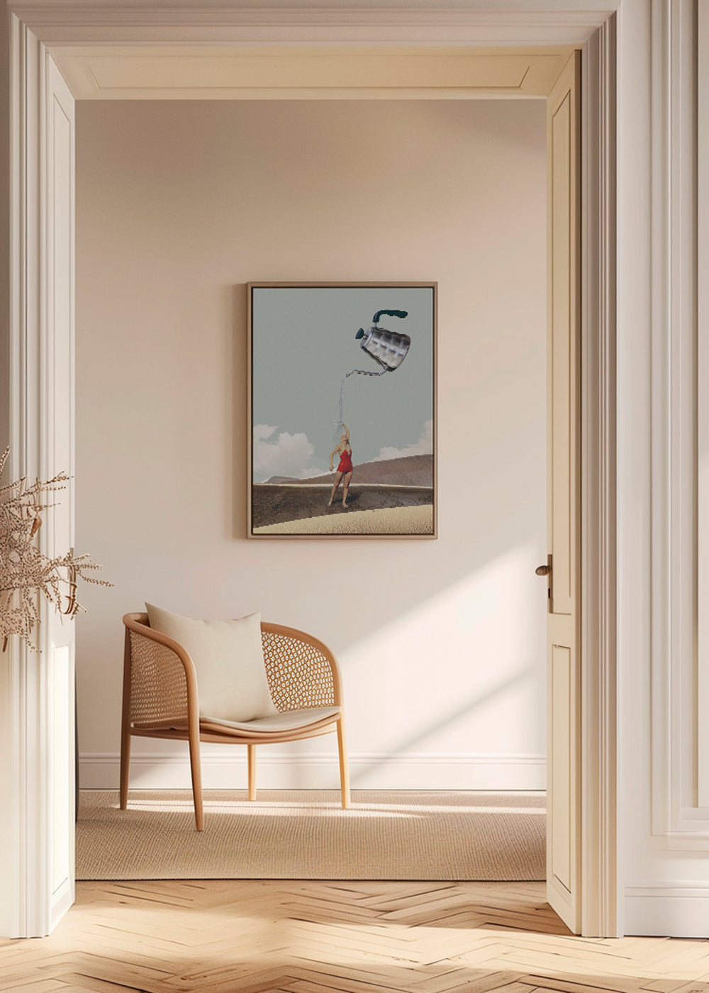 Køkkenkunst med svømmer og enorm kedel
