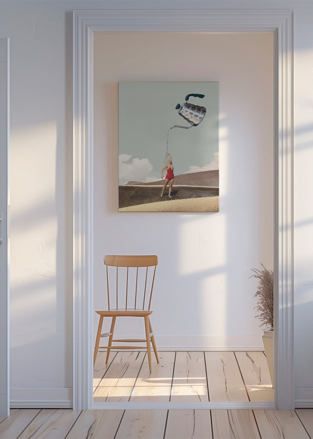 Køkkenkunst med svømmer og enorm kedel