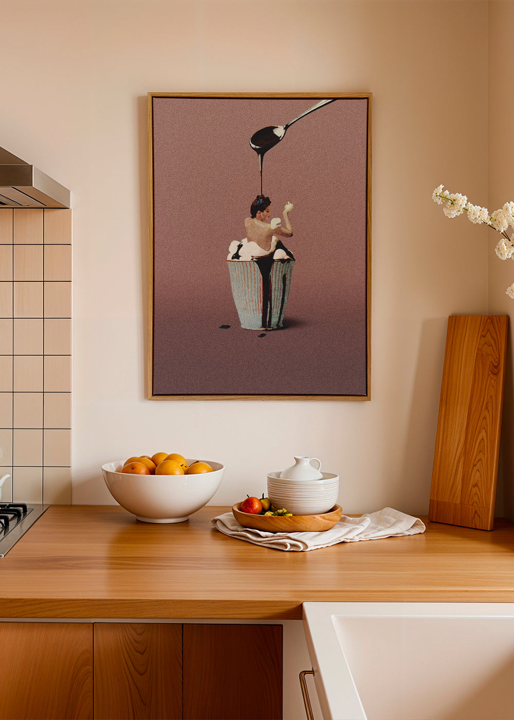 Køkkenkunst med surreal cupcake