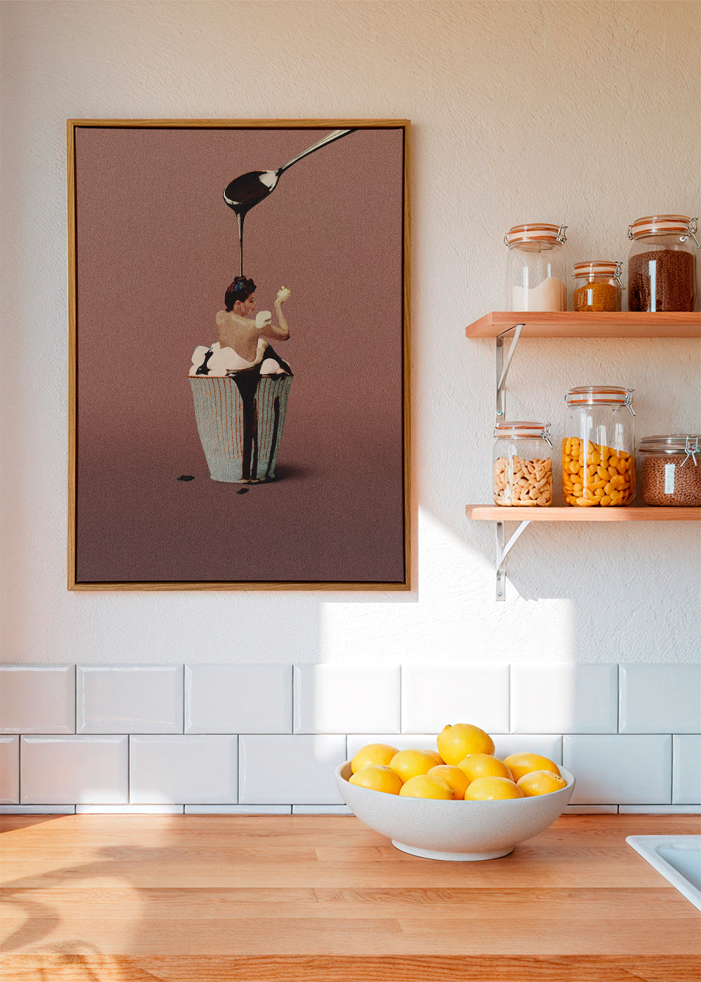 Køkkenkunst med surreal cupcake