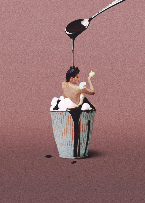 Køkkenkunst med surreal cupcake