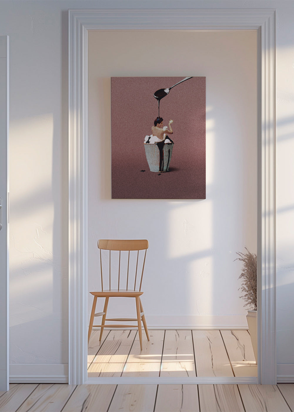 Køkkenkunst med surreal cupcake