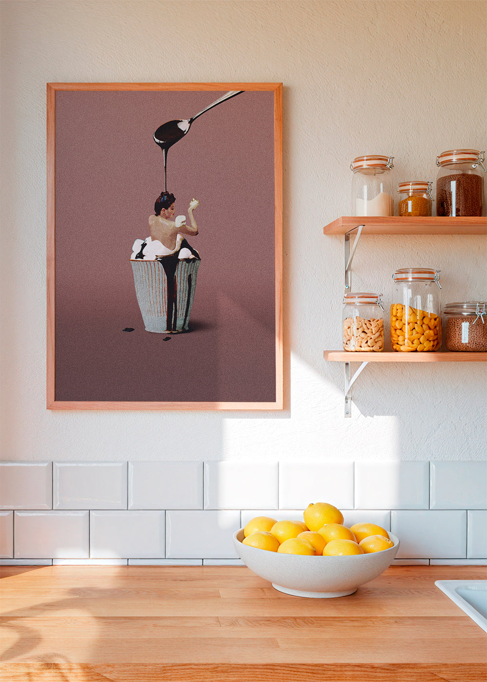 Køkkenkunst med surreal cupcake