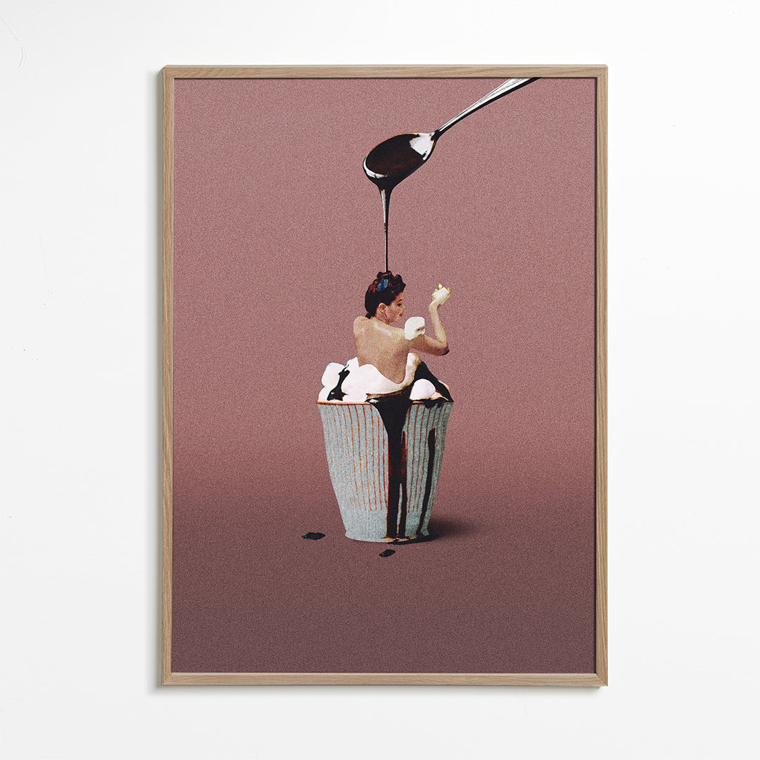 Køkkenkunst med surreal cupcake