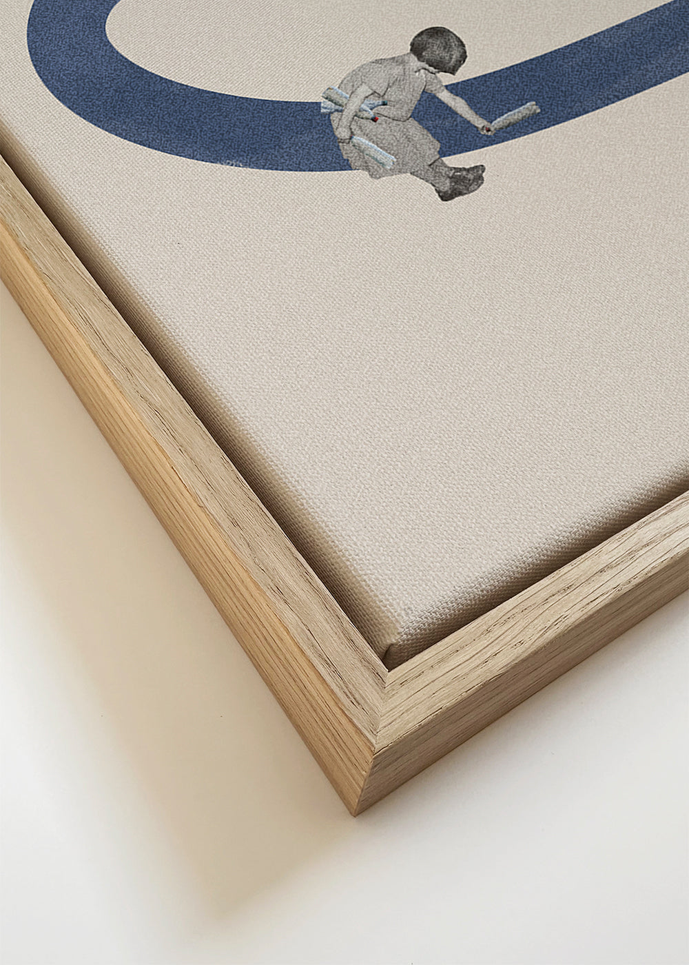 Illustration: barn med blåt bånd