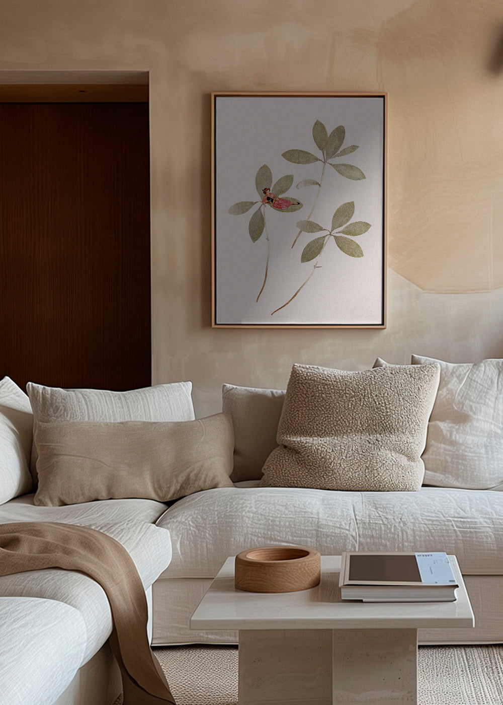 Botanisk plakat med lille figur