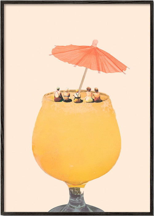 Køkkenkunst: cocktail med miniaturer ved kant