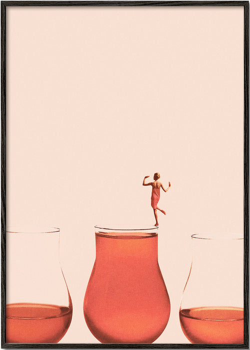 Køkkenkunst med figur på glas