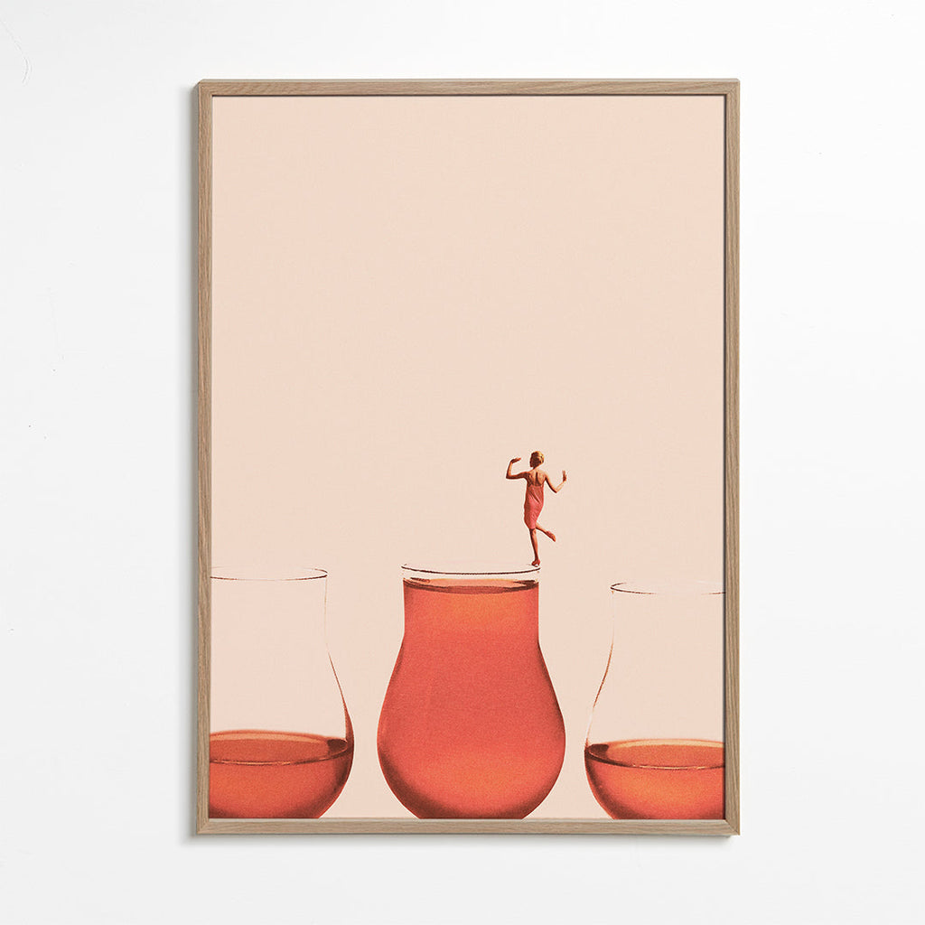 Køkkenkunst med figur på glas