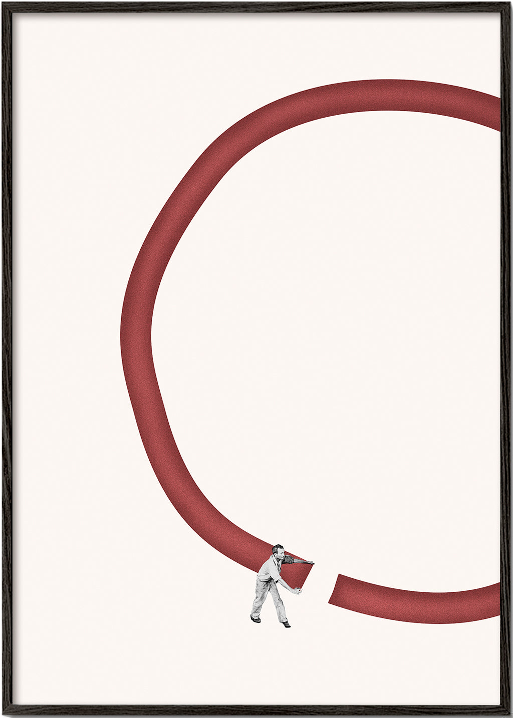 Minimalistisk illustration rød cirkel