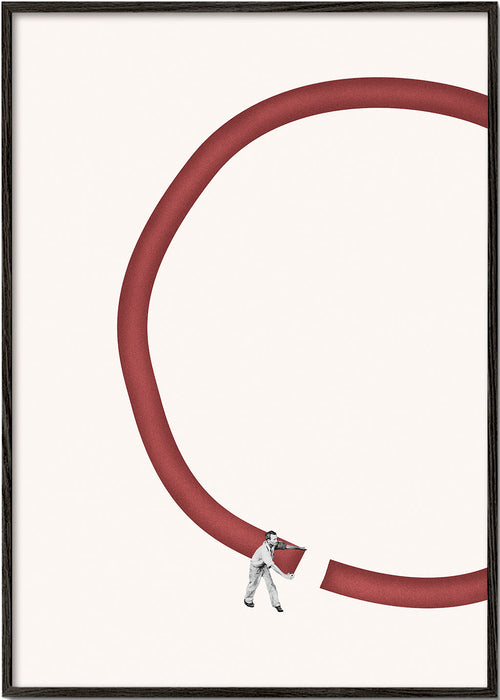 Minimalistisk illustration rød cirkel