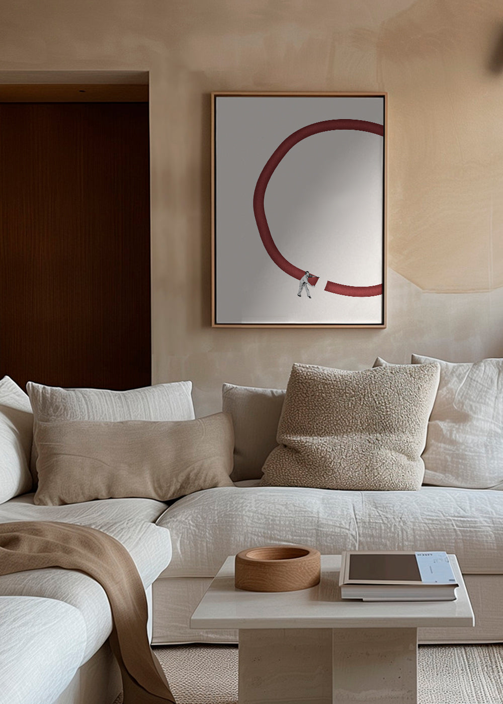 Minimalistisk illustration rød cirkel