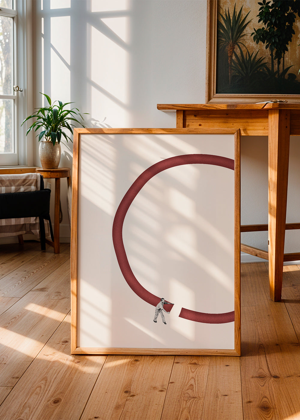 Minimalistisk illustration rød cirkel