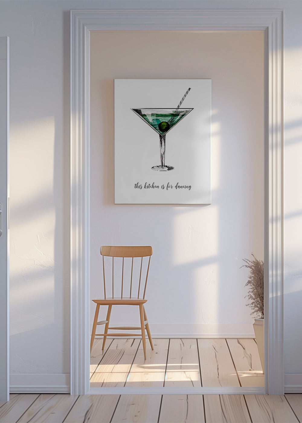 Køkkenkunst: illustreret cocktail med legende tekst