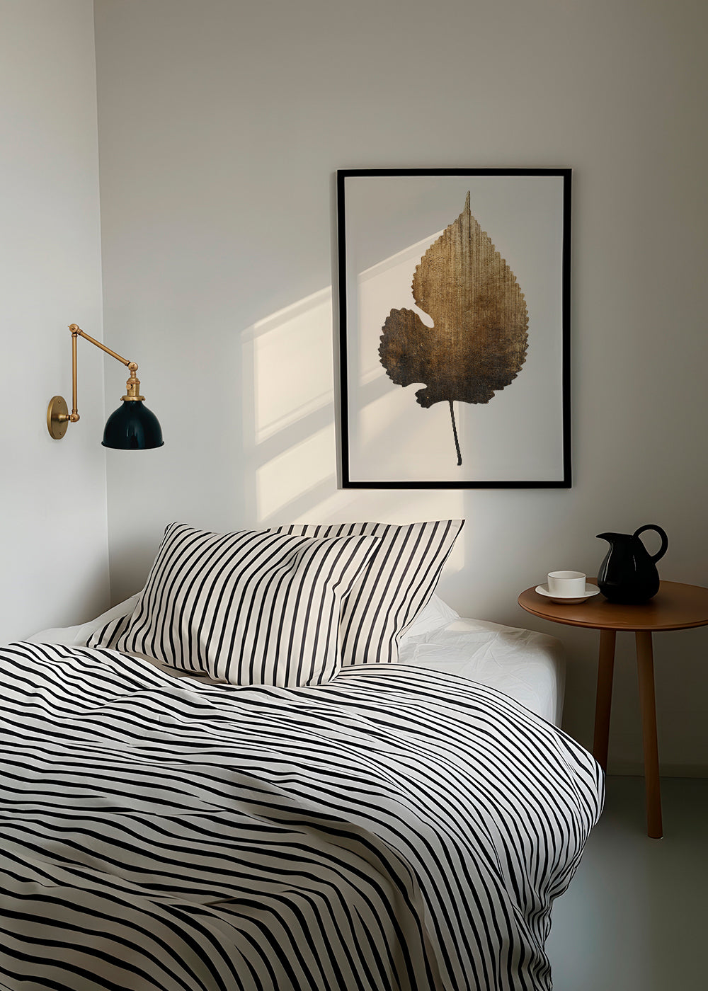 Botanisk plakat med tekstureret guldblad