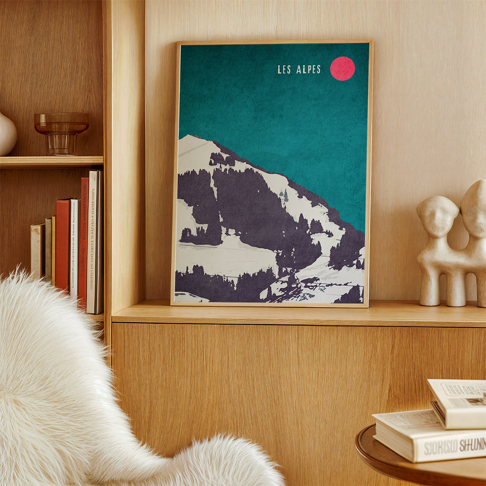 Landskab Les Alpes plakat
