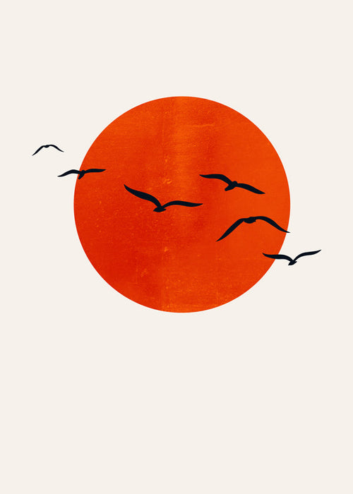 Minimalistisk sol plakat