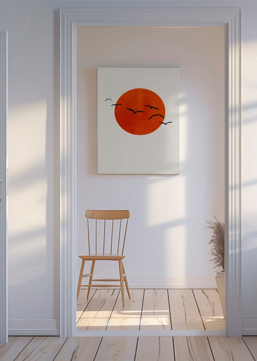 Minimalistisk sol plakat