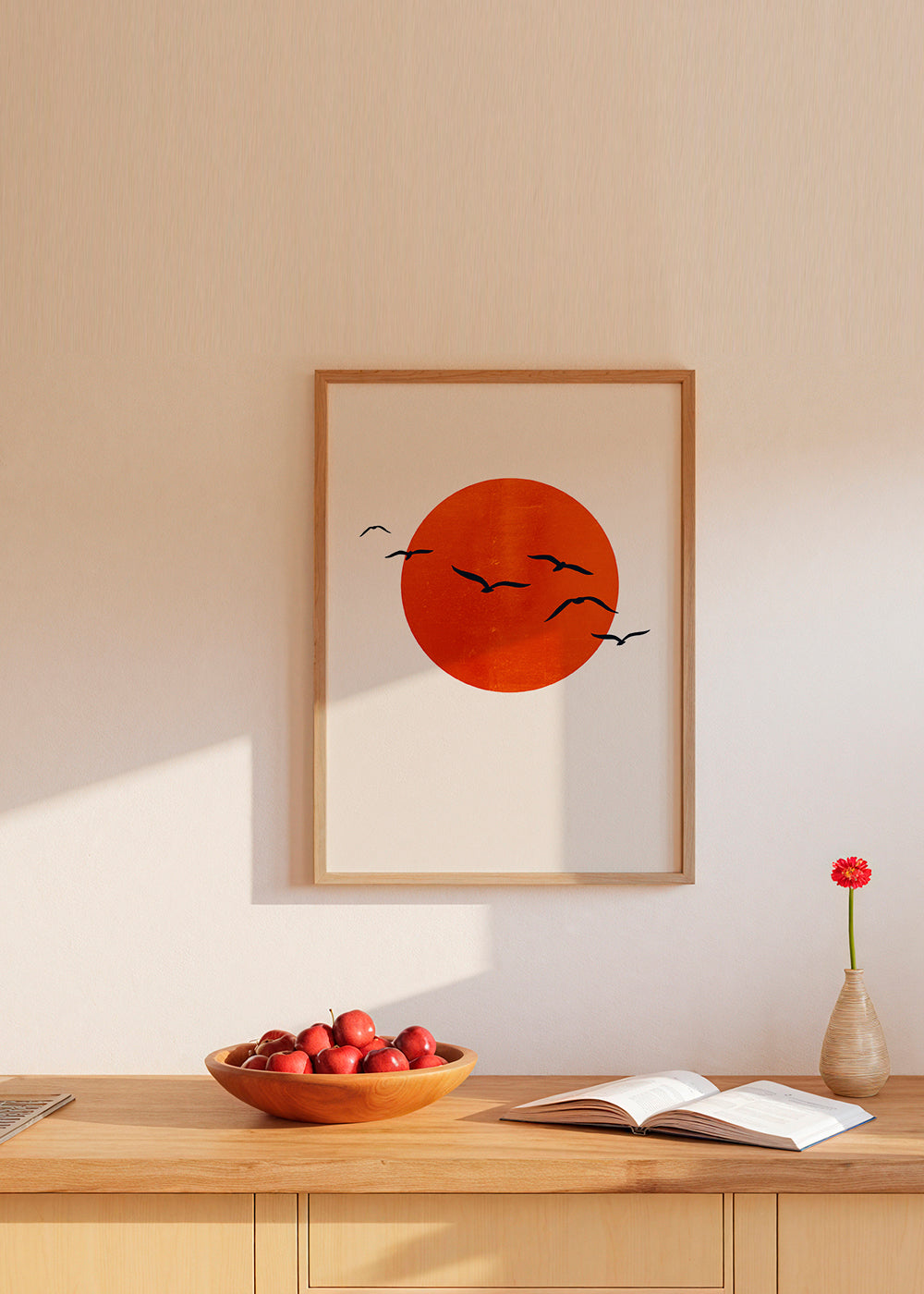 Minimalistisk sol plakat