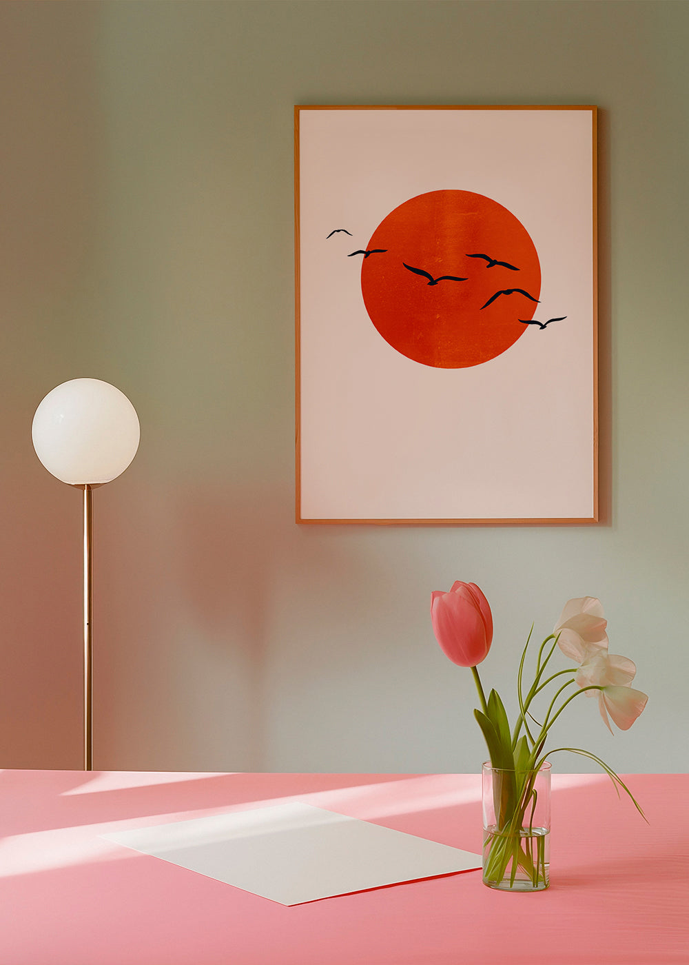Minimalistisk sol plakat