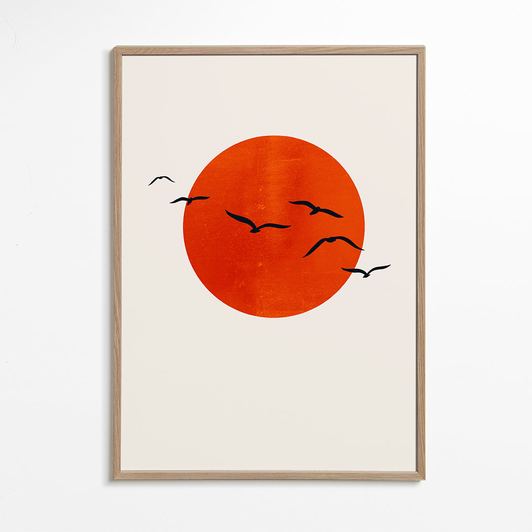 Minimalistisk sol plakat