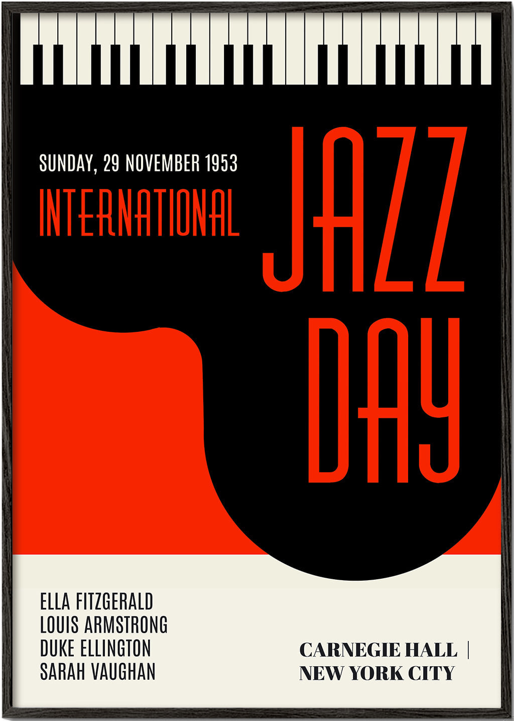 Vintage plakat Jazz Day typografisk