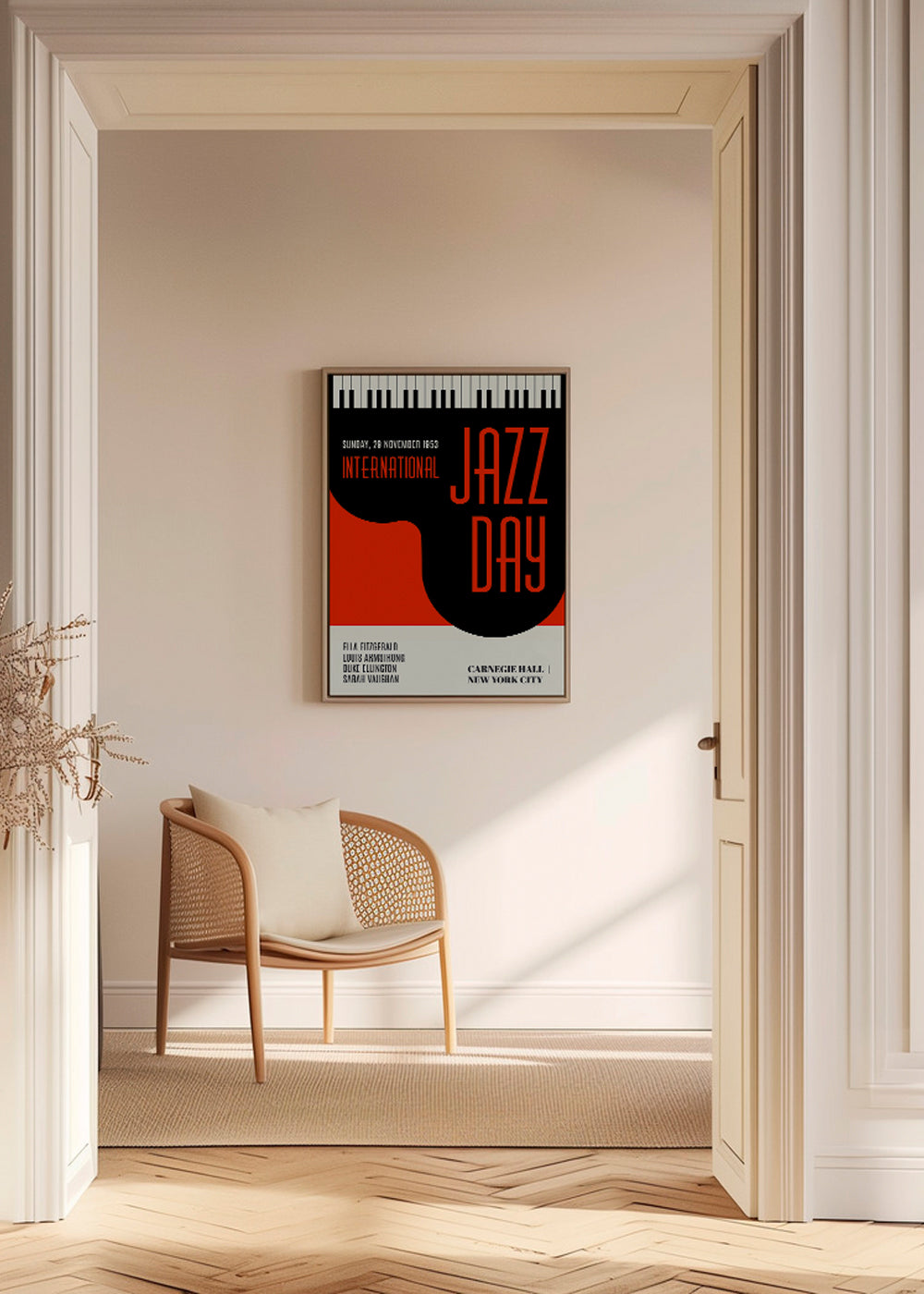 Vintage plakat Jazz Day typografisk