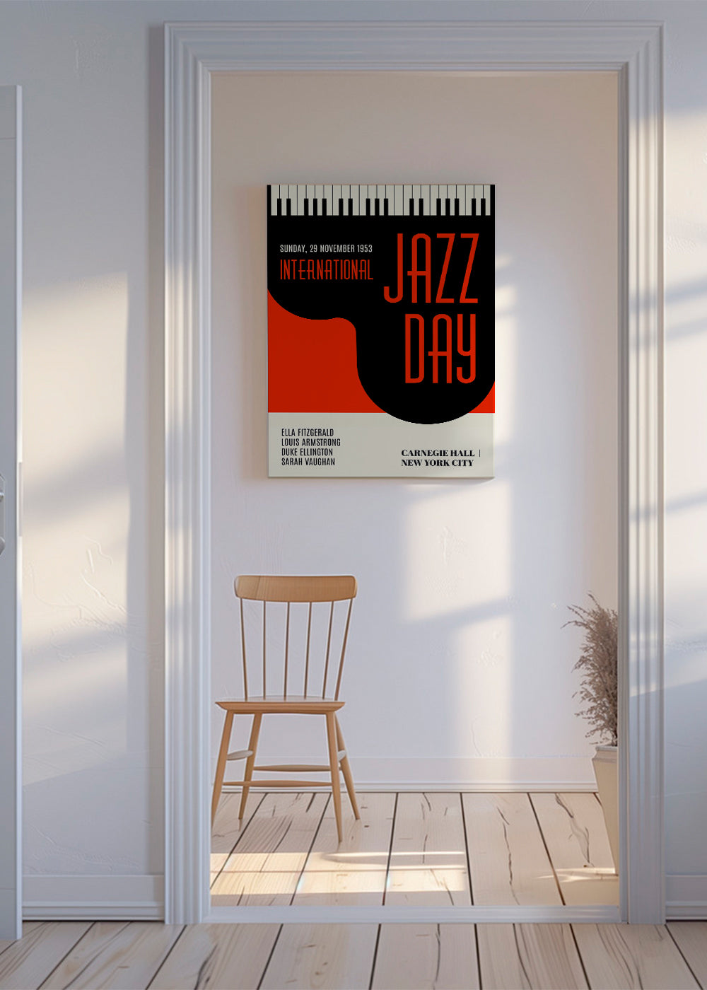Vintage plakat Jazz Day typografisk