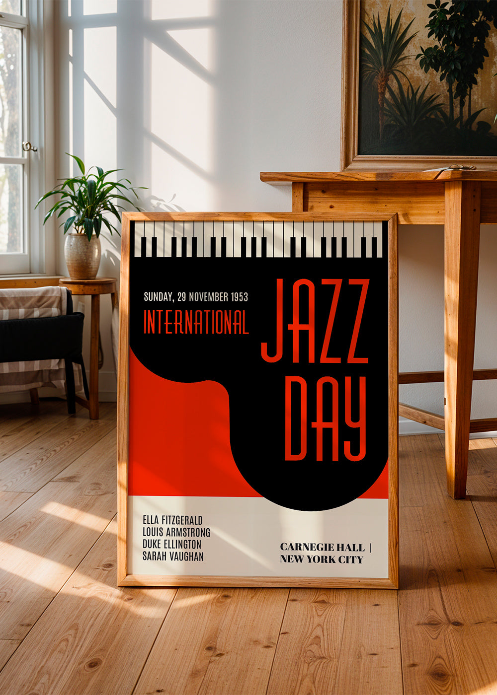Vintage plakat Jazz Day typografisk