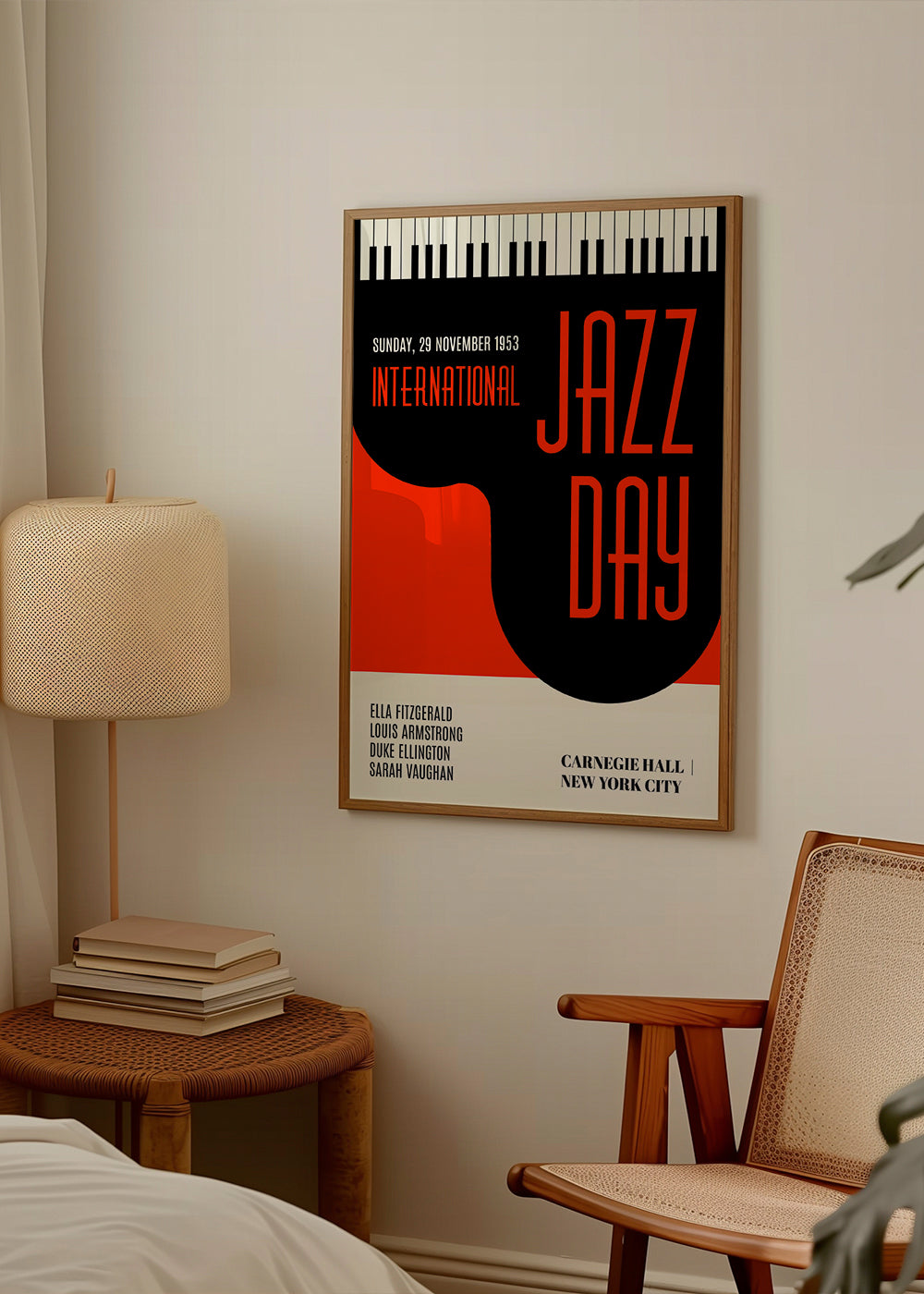 Vintage plakat Jazz Day typografisk
