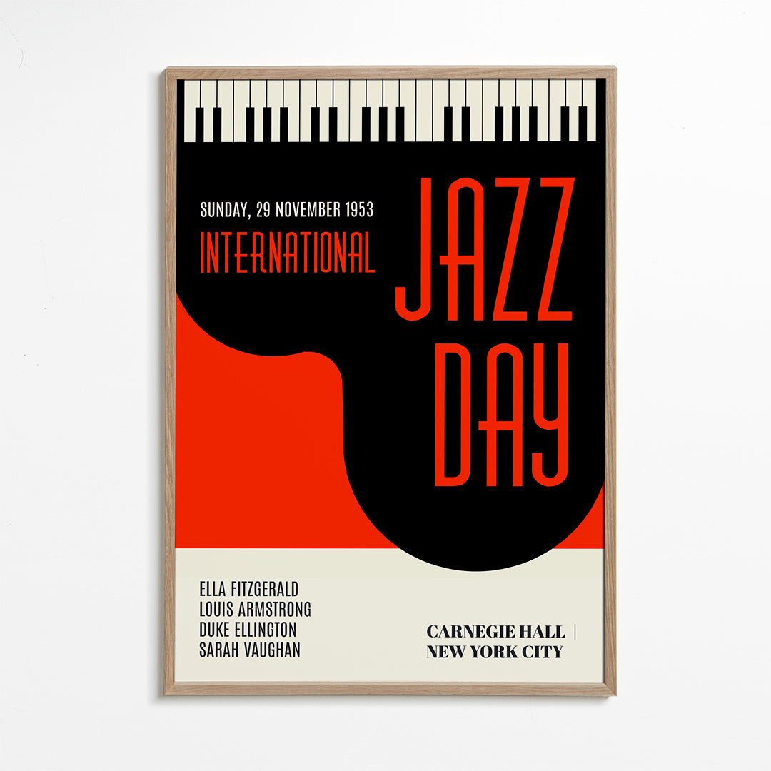 Vintage plakat Jazz Day typografisk