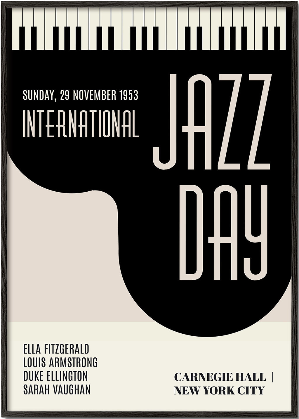 Vintage Jazz plakat med tangenter