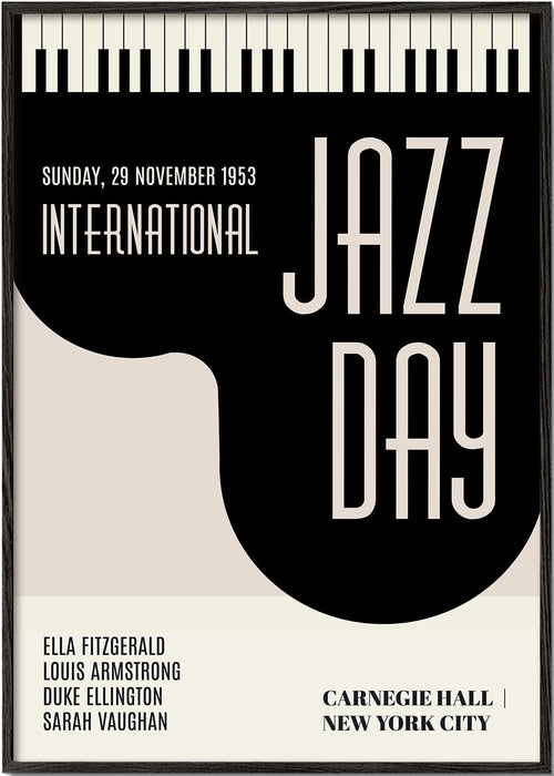 Vintage Jazz plakat med tangenter