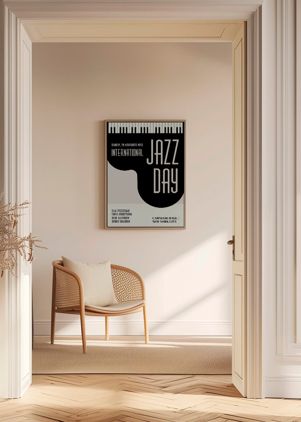 Vintage Jazz plakat med tangenter