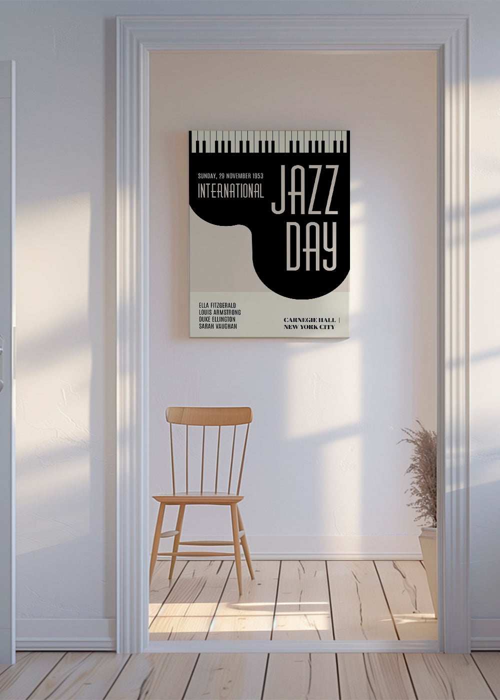 Vintage Jazz plakat med tangenter