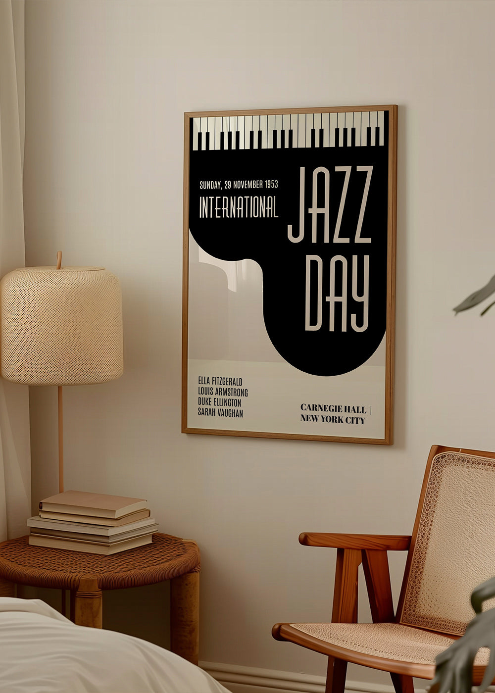 Vintage Jazz plakat med tangenter