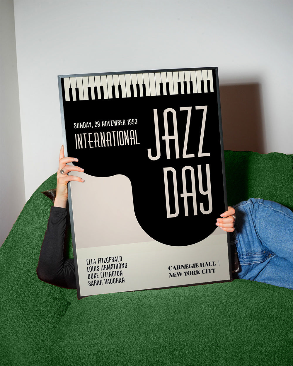 Vintage Jazz plakat med tangenter