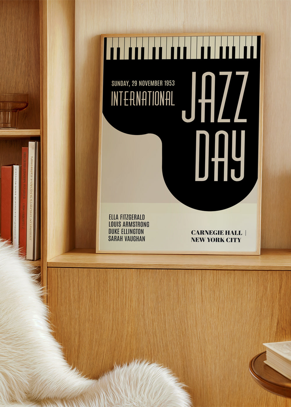 Vintage Jazz plakat med tangenter