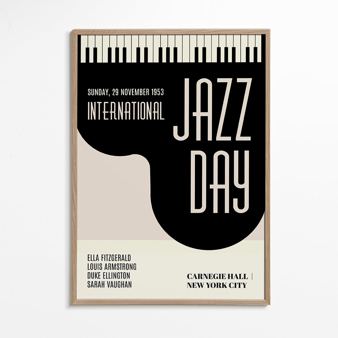 Vintage Jazz plakat med tangenter