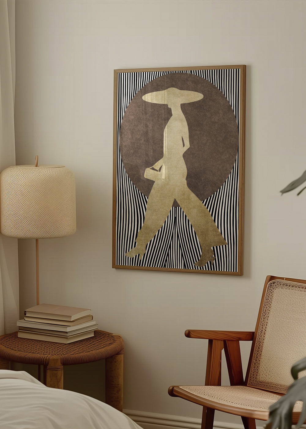 La madame noir - Framed poster in an interior