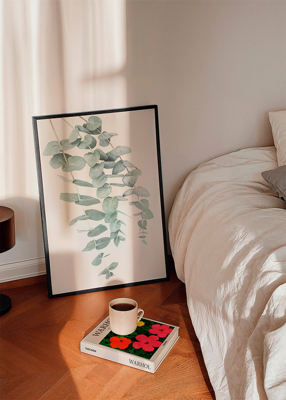 Botanisk plakat med hængende eukalyptus