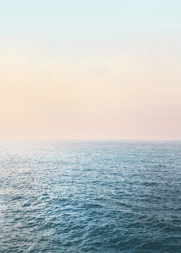 Landskabskunst: pastel havhorizon